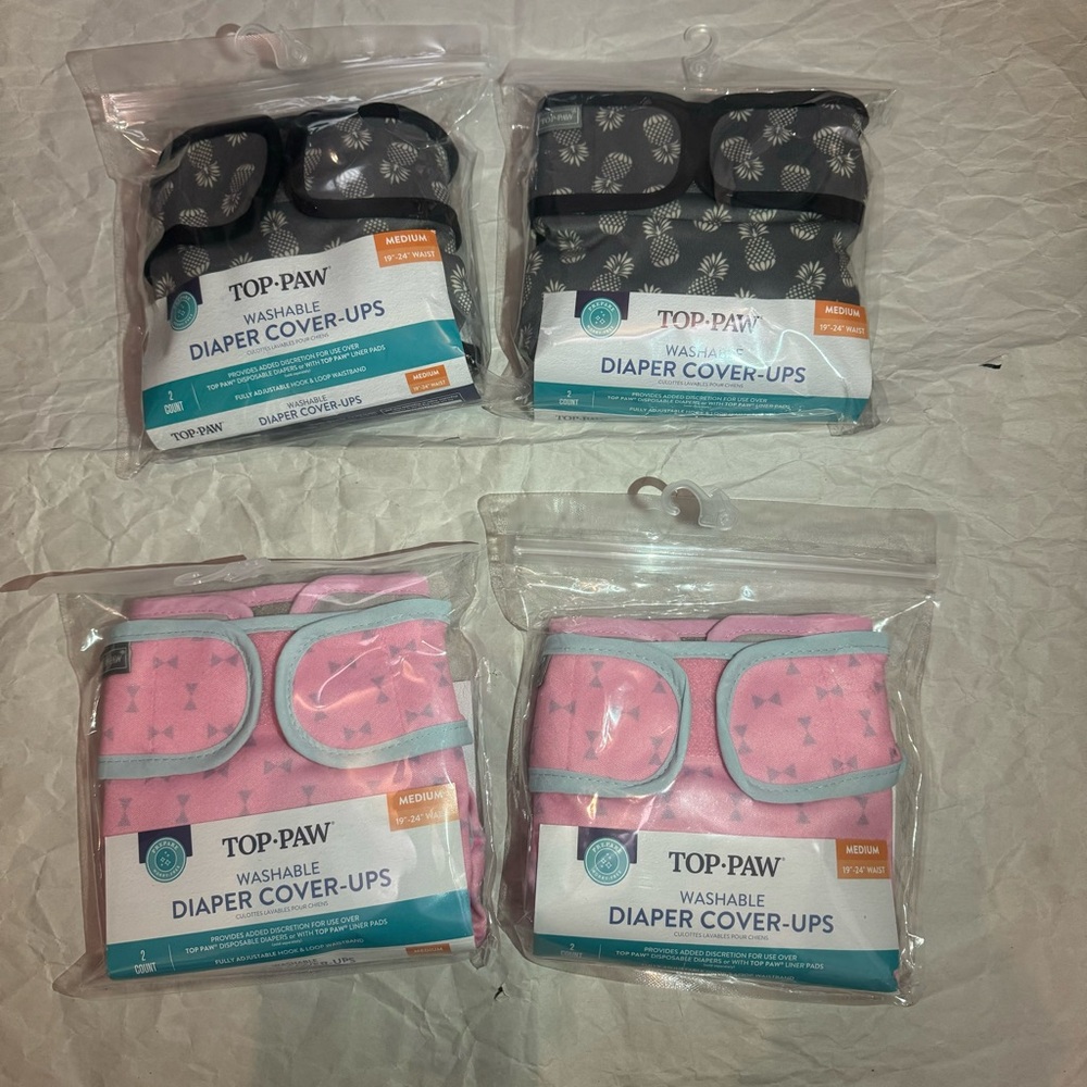 (4 sets) Top paw Washable Diaper Cover-Ups (total 8 diapers)